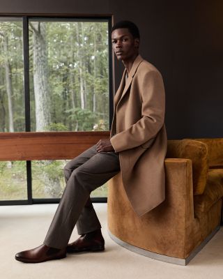 Flannel Flat Front Trousers - Exclusive