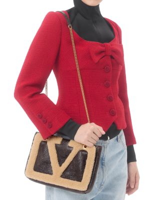 Viva Superstar Small Shearling Shopping Shoulder Bag