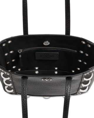 Nellc&amp;ocirc;te VLogo Mini Shopping Tote Bag in Leather