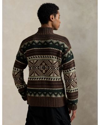 Geometric Cotton Blend Sweater