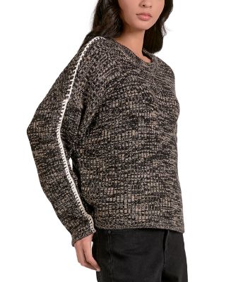 Ribbed Blanket Stitch Sweater