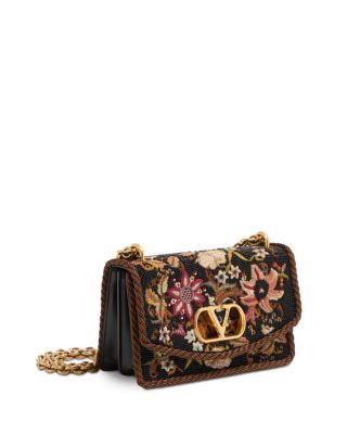 Vain Small VLogo Beaded Shoulder Bag