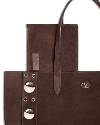 Nellc&ocirc;te Medium Shopping Tote Bag in Suede