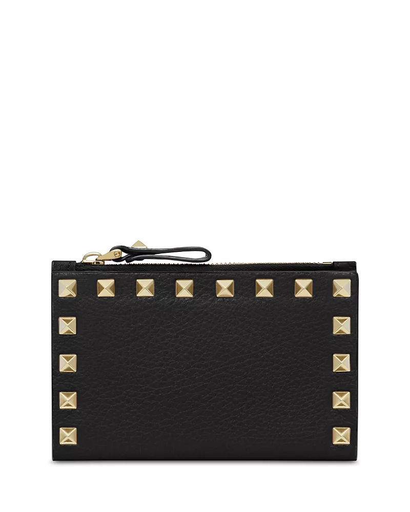 Valentino Garavani Rockstud Zip Card Case