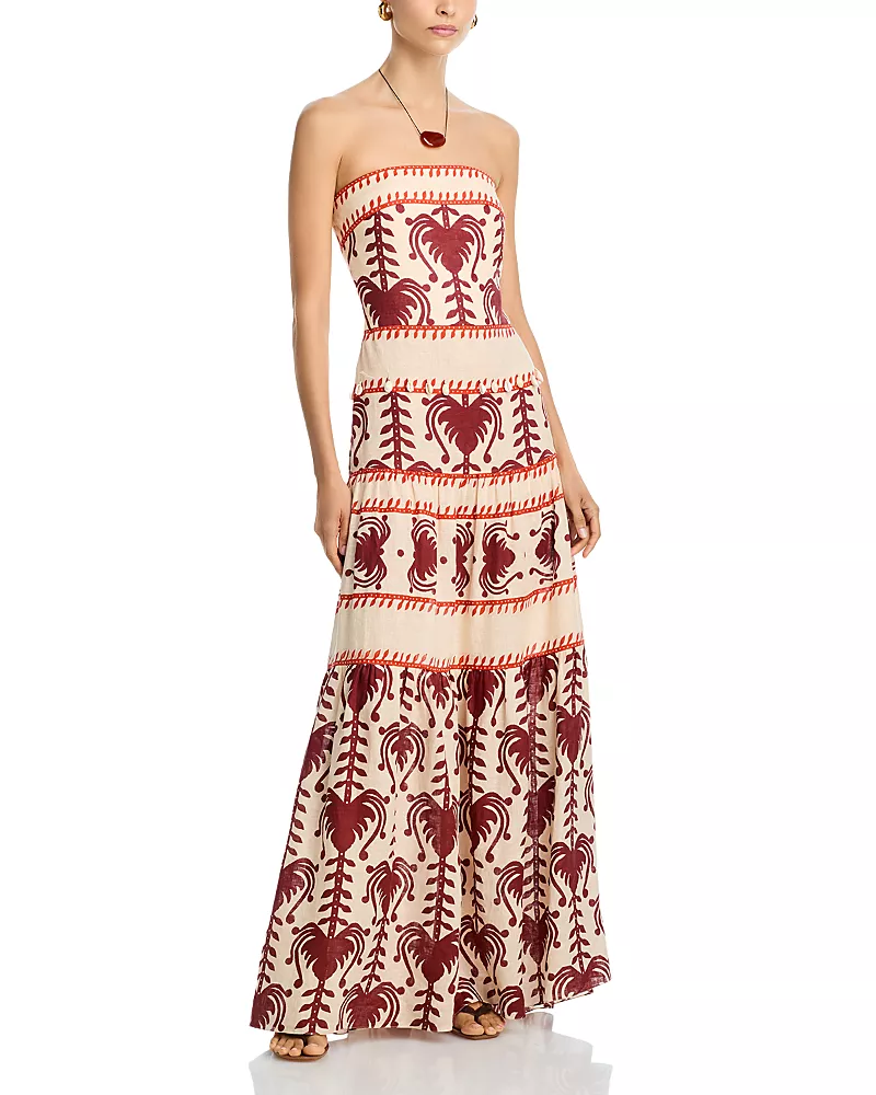 Johanna Ortiz Another Chance Linen Maxi Dress
