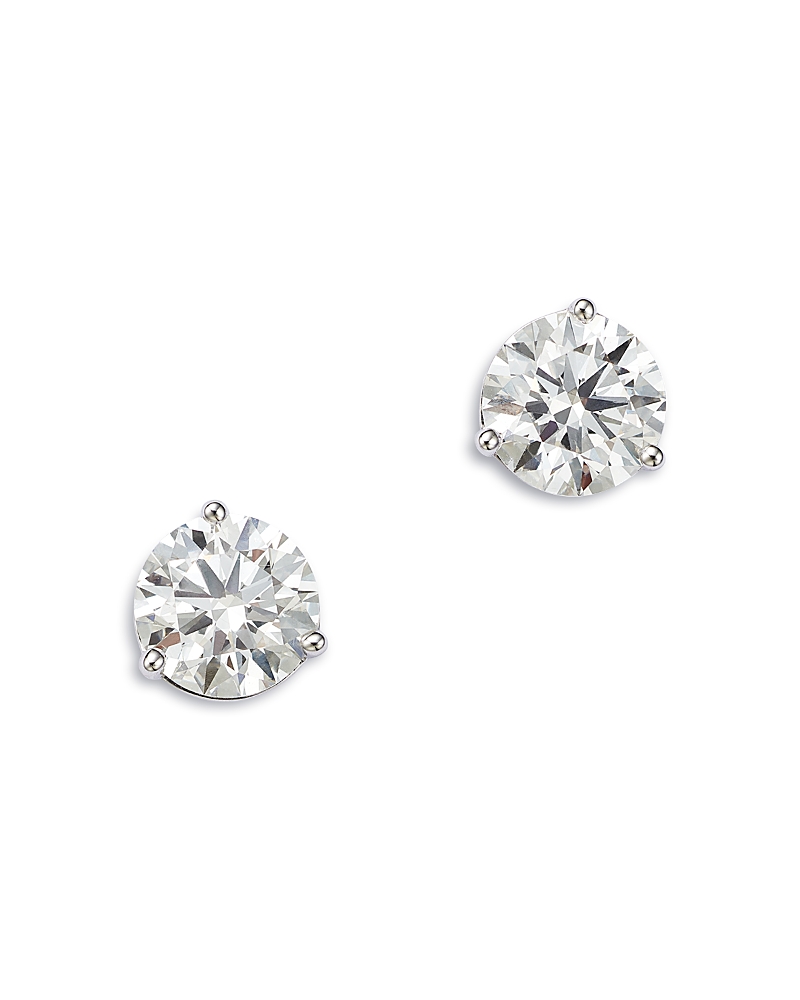 Bloomingdale's Fine Collection Certified Lab Grown Diamond Stud Earrings in 18K White Gold, 3.0 tcw