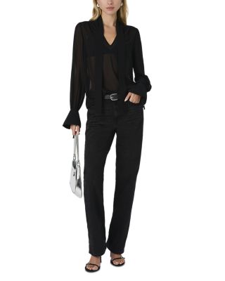 Eden Tie Neck Long Sleeve Blouse 