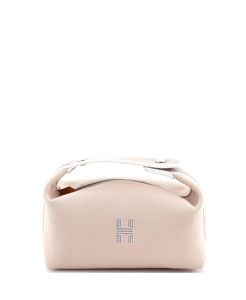 PRE-OWNED HERMES Pre-owned  Hermes Pm Bride-a-brac Travel Case Toile In Neutral