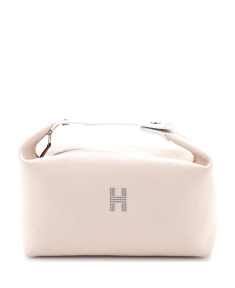 Pre-owned Pre-owned Hermes Hermes Gm Bride-a-brac Travel Case Toile In Neutral