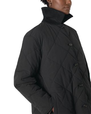 Quilted Cord Collar Coat