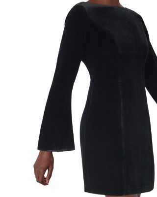 Velvet Flare Sleeve Dress