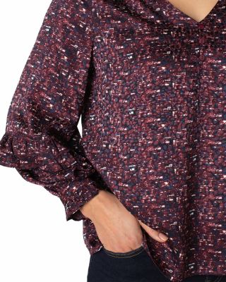 Ruffled Sleeve V Neck Top