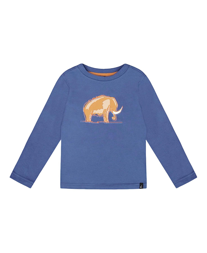 Deux Par Deux Boy Organic Cotton Long Sleeve T-shirt In Blue