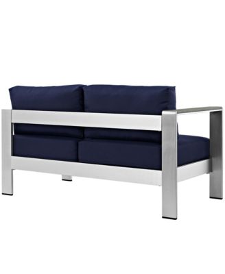 Shore Left-Arm Corner Sectional Outdoor Patio Aluminum Loveseat
