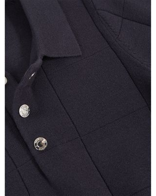 Boys' Short Sleeved Half Press Stud Stitch Detail Polo - Little Kid, Big Kid