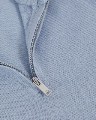 Boys' Long Sleeved Merino Wool Funnel Neck 1/2 Zip Sweater - Big Kid