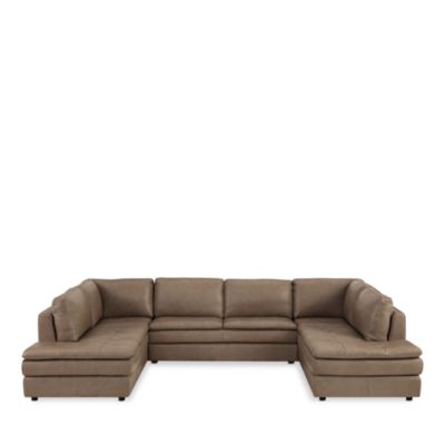 Brunello 3-Piece Leather Sectional