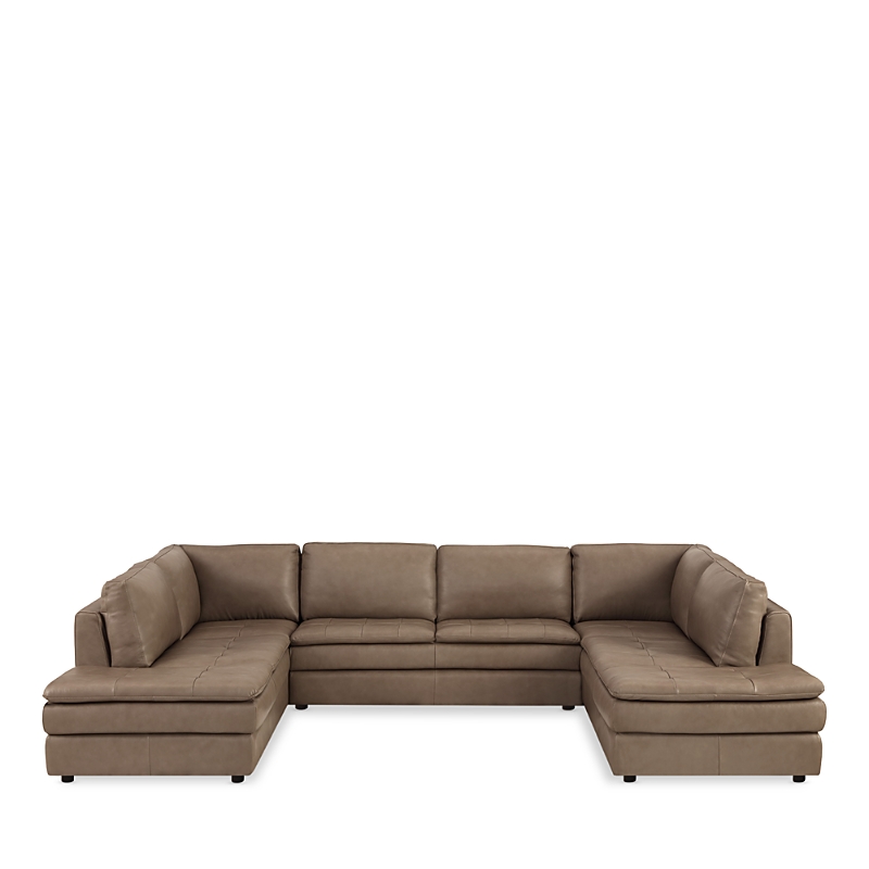Chateau D'ax Brunello Leather Sectional Sofa