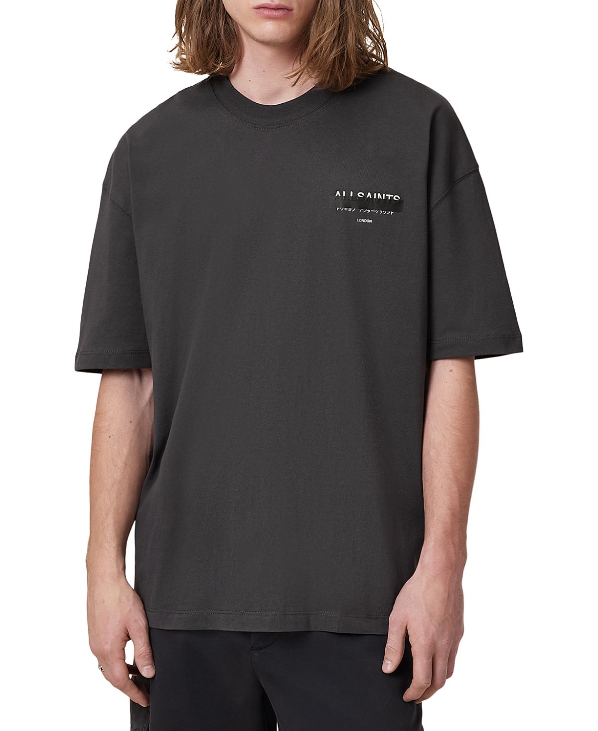 Allsaints Redact Graphic Logo Tee