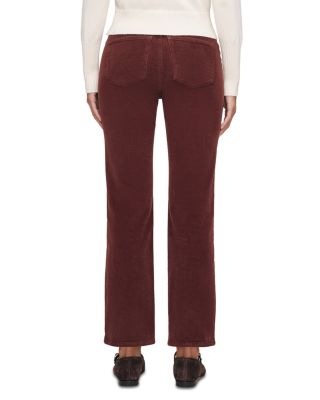 Patti High Rise Ankle Straight Corduroy Jeans in Syrah
