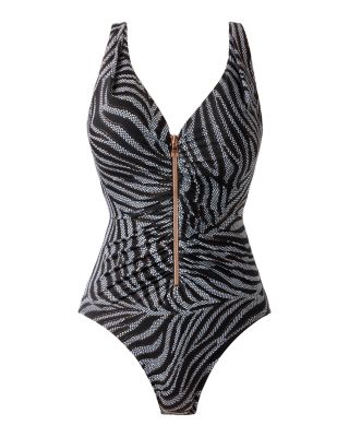 Zirconic Zipt One Piece Swimsuit