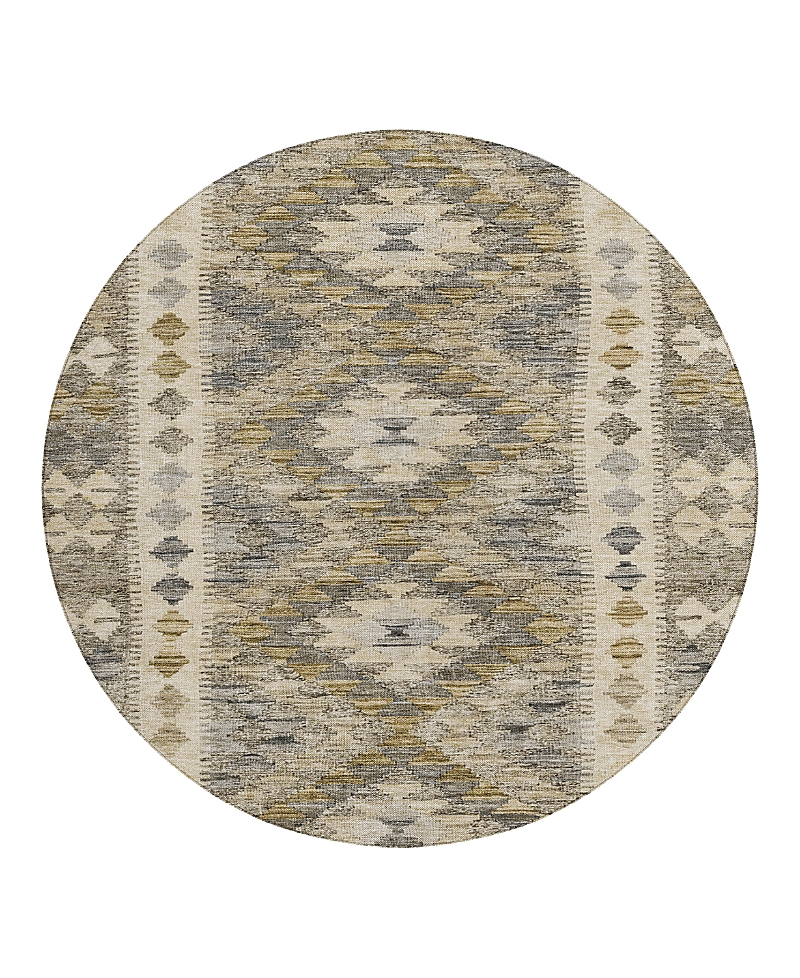 Dalyn Rug Company Solace Washable Sl13 Round Area Rug 8'0 X 8'0 In Brown