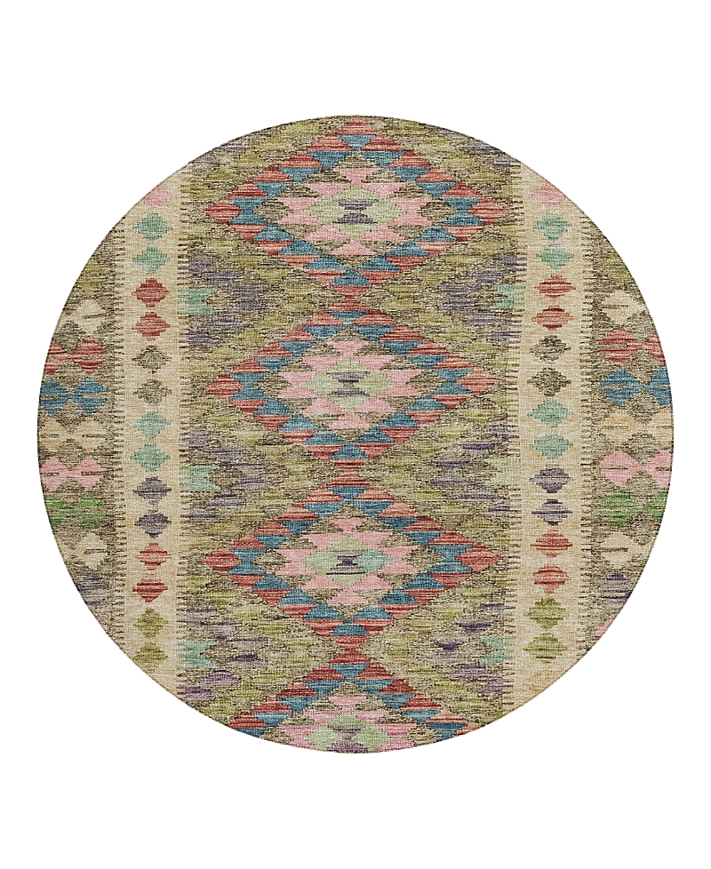 Dalyn Rug Company Solace Washable Sl13 Round Area Rug 8'0 X 8'0 In Green