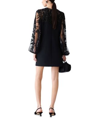 Embellished Puff Sleeve Dress