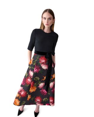 Elbow Sleeve Midi Dress