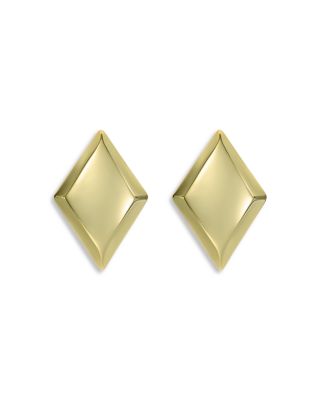 Geometric Diamond Shape Statement Stud Earrings
