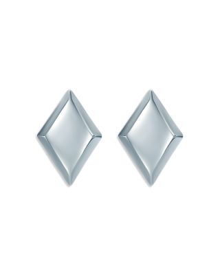 Geometric Diamond Shape Statement Stud Earrings 