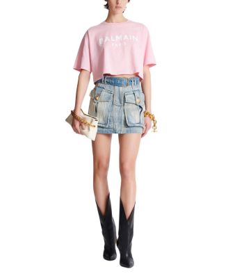  T-Shirt With Balmain Paris Print