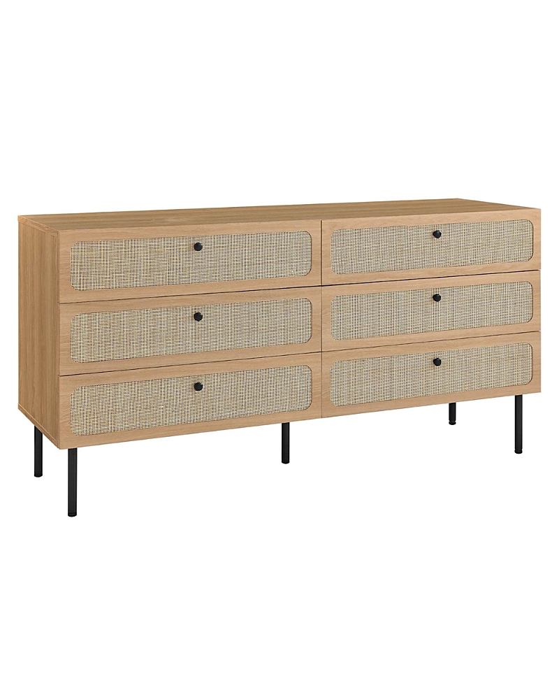 Modway Chaucer 6-drawer Dresser In Brown