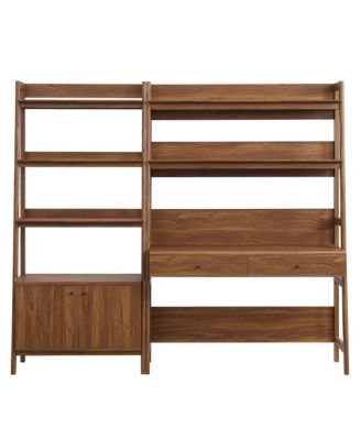 Bixby 2-Piece Wood Office Desk and Bookshelf