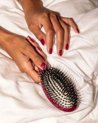 N.03 The Large Essential Softness Gentle Scalp Care Hair Brush - Cherry Red