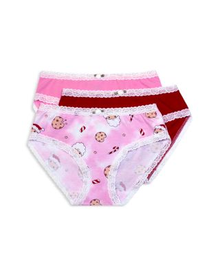 Girls' Stretch Lace Trim Underwear, 3 Pack - Big Kid