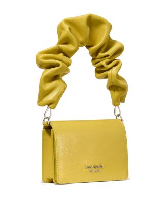 Natasha Glazed Leather Scrunch Strap Mini Bag