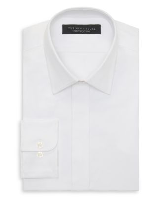 Slim Fit Covered Placket Tuxedo Shirt - Exclusive