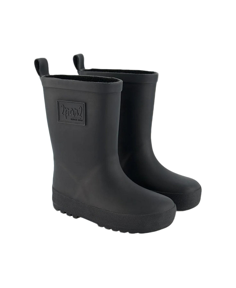 Deux Par Deux Unisex Rain Boots - Baby, Little Kid, Big Kid In Black