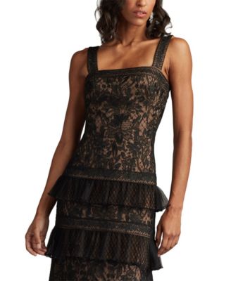 Ruva Tiered Ruffle Embroidered Gown