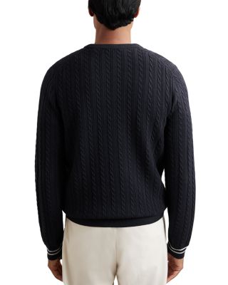 Luca Cable Knit Tipped Cuff Sweater
