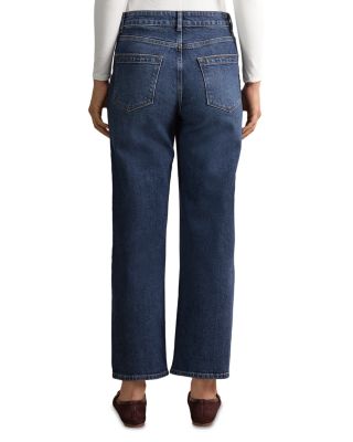 Petites Marcie Straight Jeans in Mid Blue
