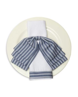Striped Linen & Cotton Dinner Napkins, Set of 2