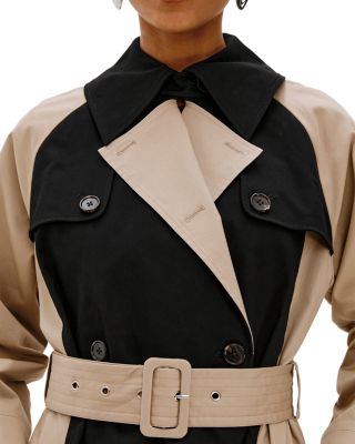 Maud Colorblocked Trench Coat