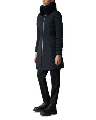 Lyris Shearling Collar Puffer Down Coat