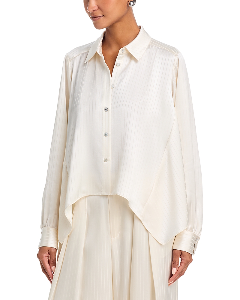 Cinq a Sept Georgia Satin Stripe Top