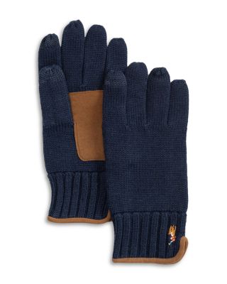 Suede Trim Touch Gloves