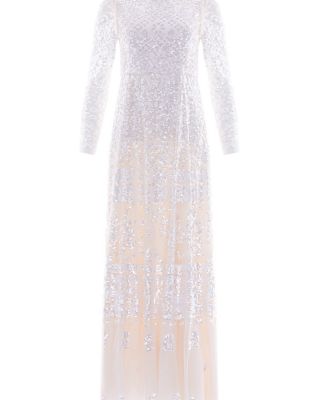 Aurora Long Sleeve Round Neck Gown