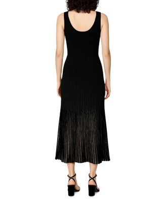 Sleeveless Sheer Skirt Midi Dress