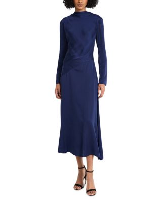 Long Sleeve Mock Neck Maxi Dress